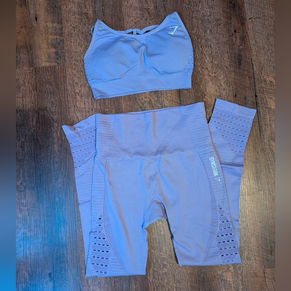Gymshark Lavender Sports Bra And Leggings Set